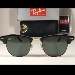 Ray ban Clubmaster Black RB W0365 G15 lenses 51MM